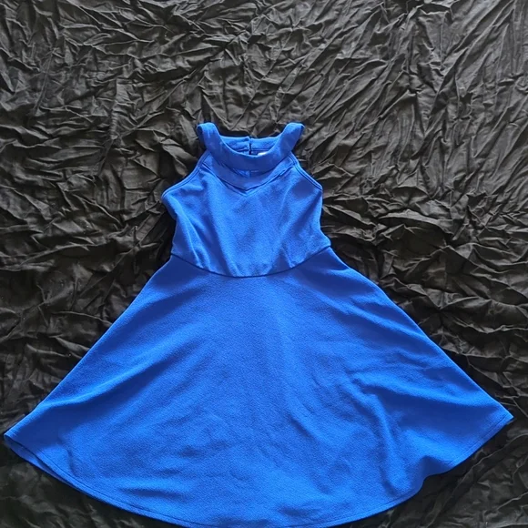 Emerald sundae top royal blue dress
